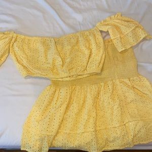 Boohoo Yellow Set-Plus Size